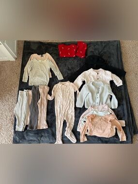 Baby girl bundle 12 months cardigans tops leggings